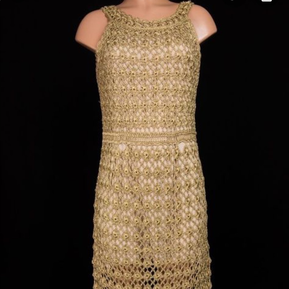 DVF dress gold